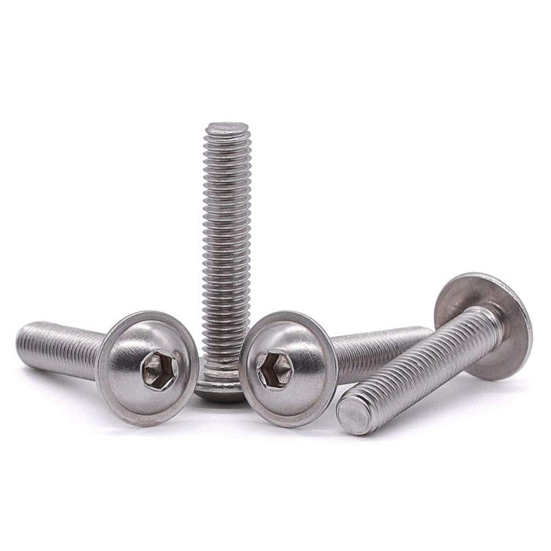 EASTLO M5-0.8 x 16mm Flanged Washer Button Head Socket Cap Screws, 304 Stainless Steel 18-8, Allen Hex Drive, Full Thread Coarse Thread UNC, 50 PCS - Image 4